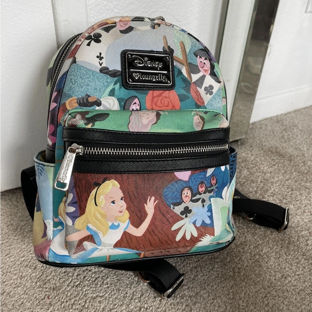 Disney Loungefly Alice in Wonderland Multicolor Backpack